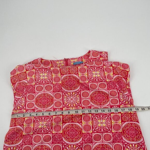 J. McLaughlin Coral Printed Sleeveless Shift Dress Womens Size XL Catalina Cloth - Picture 7 of 8